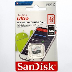 Thẻ nhớ Micro SD 32GB Sandisk Ultra Class 10 UHS-I 100Mb/s chuyên dùng ghi hình cho camera IP