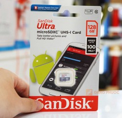 Thẻ nhớ MicroSD 128GB Sandisk Ultra Class 10 chuyên dùng ghi hình cho camera IP