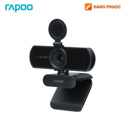 Webcam PC Rapoo C260AF Full HD 1080P, micro đa hướng, ống kính có nắp bảo vệ