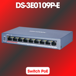 Switch PoE 8 port HIKVISION DS-3E0109P-E cấp nguồn lên đến 250m