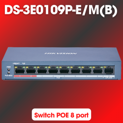 Switch POE 8 port Hikvision DS-3E0109P-E/M(B)
