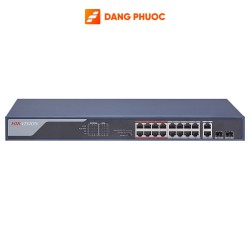 Switch PoE 16 port HIKVISION DS-3E0318P-E(B) 100M cấp nguồn 250m