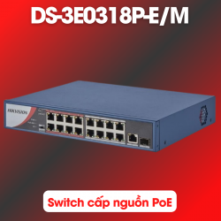 Switch cấp nguồn PoE HIKVISION DS-3E0318P-E/M 16 port 100M