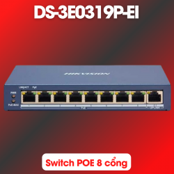 Switch POE 8 cổng Hikvision DS-3E0319P-EI 100Mbps chuyên dụng cho camera