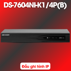 Đầu ghi hình IP Hikvision DS-7604NI-K1/4P(B) xuất hình Ultra HD 4K 4 kênh