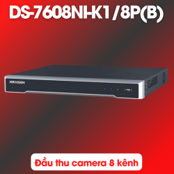 Đầu thu camera 8 kênh Hikvision DS-7608NI-K1/8P(B) xuất hình Ultra HD 4K