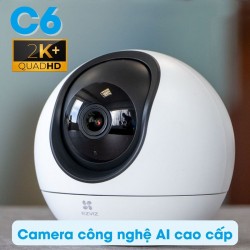 Camera an ninh wifi EZVIZ C6 2K+ 4MP, đàm thoại âm thanh 2 chiều, Công nghệ AI-Powered phát hiện người, vật nuôi, vẫy tay, âm thanh