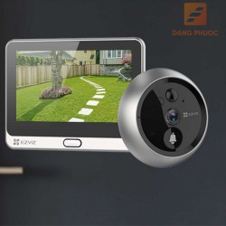 Chuông cửa và màn hình wifi không dây sử dụng pin sạc Ezviz DP2C Màn hình màu 4.3’’, xem lại từ xa bằng Ezviz APP