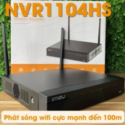 Đầu thu camera wifi 4 kênh Imou NVR1104HS,  ổ cứng 1 SATA, chuẩn Onvif chuẩn T/S/G.