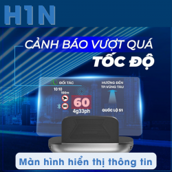 Màn hình hiển thị thông tin Vietmap H1N cảnh báo tốc độ, dẫn đường trực tuyến