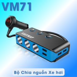 Bộ Chia nguồn Xe hơi VietMap VM71 cổng ra USB, sạc nhanh Quickcharge 3.0