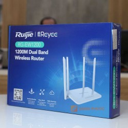 Bộ phát wifi Ruijie RG-EW1200 tốc độ 1167Mbps, hỗ trợ  2 băng tần 2.4GHz và 5GHz,  Mesh tối đa đến 5 bộ thiết bị