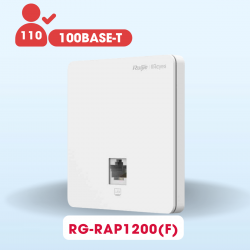 Thiết bị phát wifi gắn âm tường Ruijie RG-RAP1200(F),  băng tần kép 2.4 Ghz và 5Ghz, phù hợp văn phòng, khách sạn