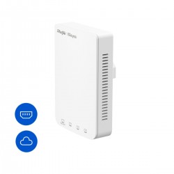 Cục chia wifi Ruijie RG-RAP1200(P) gắn âm tường 4 cổng lan, tốc độ 1267Mbps, 2 băng tần 2.4 Ghz và 5Ghz