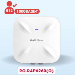 Cục phát sóng wifi 6 ngoài trời Ruijie RG-RAP6260(G), lắp đặt sân vườn, nhà kho, bến cảng, tốc độ 1775Mbps, công suất 27dBm