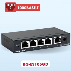 Cổng chia  mạng 5 cổng 10/100/1000 BASE-T Switch Ruijie RG-ES105GD tốc độ  chuyển mạch 10Gbps