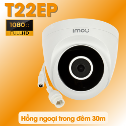 Camera IP Dome hồng ngoại 2MP IMOU IPC-T22EP wifi, tích hợp mic, hồng ngoại 30m