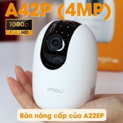Camera quay 360 độ IMOU IPC-A42P-D-V2 4mp 2K wifi, phát hiện âm thanh bất thường, còi báo động