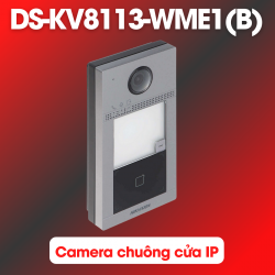 Camera chuông cửa IP 2MP Hikvision DS-KV8113-WME1(B) hỗ trợ hồng ngoại,  2.4 GHz Wi-Fi