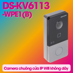 Camera chuông cửa IP Wifi không dây 2MP Hikvision DS-KV6113-WPE1(B) hỗ trợ Mifare card, đàm thoại 2 chiều