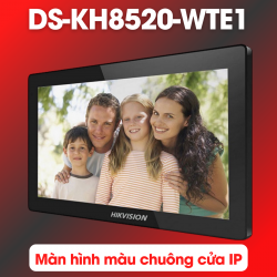 Màn hình màu chuông cửa IP Hikvision DS-KH8520-WTE1 10.1inch, hỗ trợ kết nối wifi