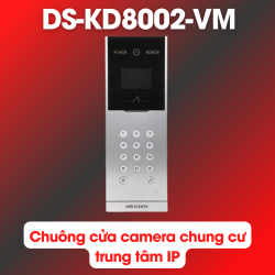 Chuông cửa camera chung cư trung tâm IP Hikvision DS-KD8002-VM 1.3MP, màn hình 3.5inch, hợp kim nhôm