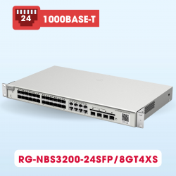 Bộ chia mạng switch 24 cổng quang SFP Ruijie RG-NBS3200-24SFP/8GT4XS tốc độ chuyển mạch 336Gbps, 96Mpps 