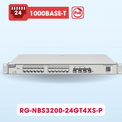 Switch mạng 24 cổng Ruijie RG-NBS3200-24GT4XS-P tốc độ chuyển mạch 336Gbps, 96Mpps