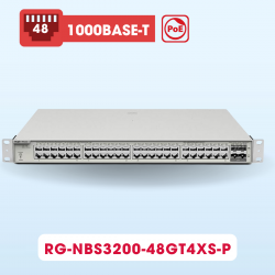 Thiết bị chuyển mạch switch 48 cổng 10/100/1000BASE-T Ruijie RG-NBS3200-48GT4XS-P  tốc độ 336Gbps, 132Mpps 