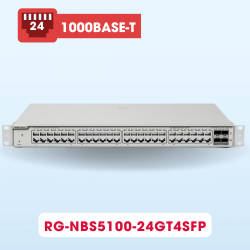 Switch chia mạng 24 cổng Ruijie RG-NBS5100-24GT4SFP tốc độ chuyển mạch 336Gbps, 51Mpps 