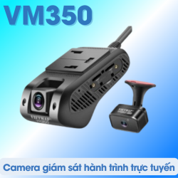 Camera giám sát hành trình trực tuyến VIETMAP ICAM VM350 tích hợp 2 camera, đáp ứng nghị định 10