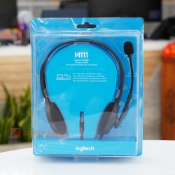 Tai nghe Logitech Stereo Headset H111 mic giảm ồn, giắc cắm 3,5 mm đơn 