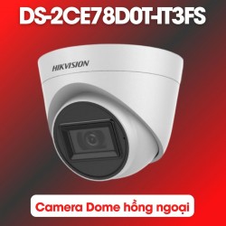 Camera Dome hồng ngoại Hikvision DS-2CE78D0T-IT3FS 2MP, tích hợp mic thu âm, hồng ngoại 40m 