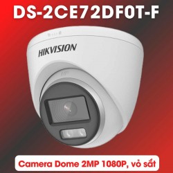 Camera dome quan sát Hikvision DS-2CE72DF0T-F 2MP, vỏ sắt, đèn trợ sáng 40m