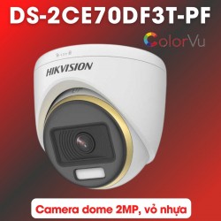Camera Dome quan sát Hikvision DS-2CE70DF3T-PF 2MP 1080P chống ngược sáng 130dB, giảm nhiễu số 3D DNR