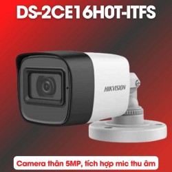 Camera thân hồng ngoại Hikvision DS-2CE16H0T-ITFS 5MP, tích hợp mic thu âm thanh