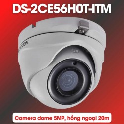 Camera dome quan sát Hikvision DS-2CE56H0T-ITM 5MP hồng ngoại thông minh 30m