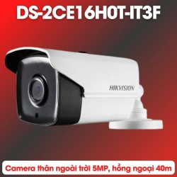 Camera thân ngoài trời 5MP Hikvision DS-2CE16H0T-IT3F hồng ngoại thông minh 40m, chống nước IP67