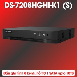 Đầu ghi camera 8 kênh Hikvision DS-7208HGHI-K1 (S)  hỗ trợ 1 SATA 10TB, vỏ sắt
