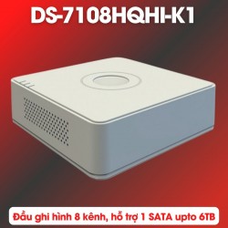 Đầu ghi hình camera IP 8 kênh Hikvision DS-7108HQHI-K1 1 SATA lên đến 6TB, hỗ trợ chuẩn nén H,265+