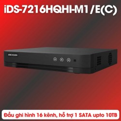 Đầu ghi camera IP Hikvision iDS-7216HQHI-M1/E(C) 16 kênh, hỗ trợ 1 SATA 10TB, chống cảnh báo giả, nhận dạng người