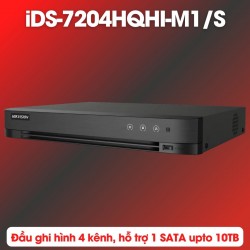 Đầu ghi hình 4 kênh Hikvision iDS-7204HQHI-M1/S 1SATA upto 10TB, Cảnh báo chuyển động giả, nhận dạng người và xe