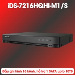 Đầu ghi camera IP Hikvision iDS-7216HQHI-M1/S 16 kênh 1 SATA 10TB, cảnh báo chuyển động giả thông minh