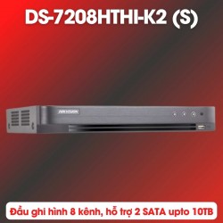 Đầu ghi camera IP 8 kênh Hikvision DS-7208HTHI-K2 (S) hỗ trợ 2 SATA upto 10TB, Chuẩn nén hình ảnh H.265+