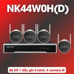 Bộ KIT camera IP wifi 4MP Hikvision NK44W0H(D) 1 đầu ghi 4 kênh, 4 camera IP, hồng ngoại 30m, 1 SATA 6TB