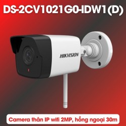 Camera thân IP wifi Hikvision DS-2CV1021G0-IDW1(D) 2MP, tích hợp mic, hồng ngoại 30m