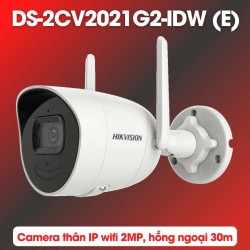 Camera thân IP wifi Hikvision DS-2CV2021G2-IDW (E) 2MP 1080P tích hợp mic, chống ngược sáng 120dB