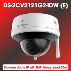 Camera Dome wifi hồng ngoại Hikvision DS-2CV2121G2-IDW (E) 2MP, WDR 120dB, tích hợp mic và loa