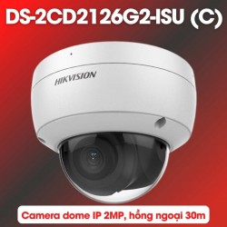 Camera Dome Accusense Hikvision DS-2CD2126G2-ISU (C) 2MP 1080P, tích hợp mic, chống báo động giả