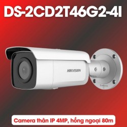 Camera thân IP 4MP Accusense Hikvision DS-2CD2T46G2-4I hồng ngoại 80m, chống báo động giả, phát hiện thông minh